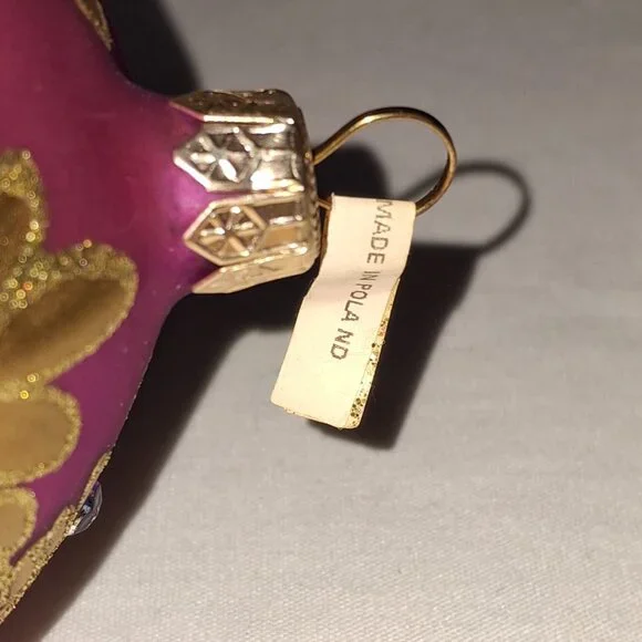 Christmas Ornament Christel Dauwe Collection Fabergé Egg Style Made in Poland - Picture 6 of 6